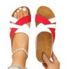 Color Matching One-word Women's Fashion Platform Wedge Slippers - Image 7