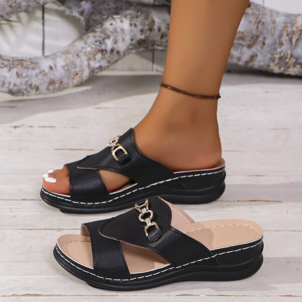Plus Size Wedge Sandals Women's Strap - Image 9