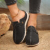 Women's Wedge Rivet Metal Buckle Closed-toe Slippers - Image 7